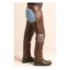 Mens Motorcycle Chaps - Brown Leather Chaps