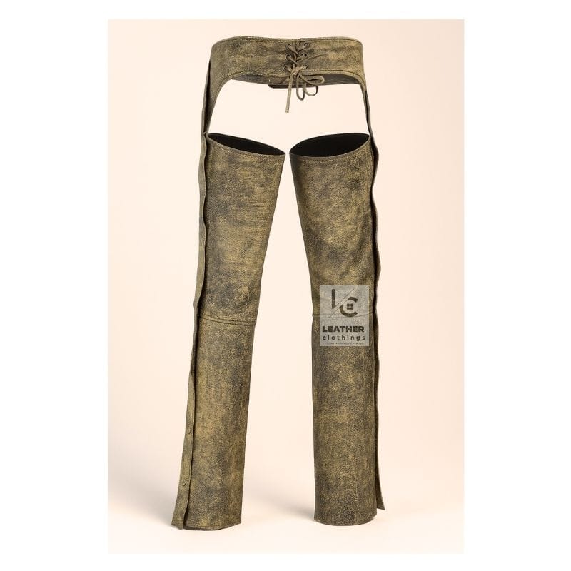 Men's Leather Riding Chaps - Biker Chaps