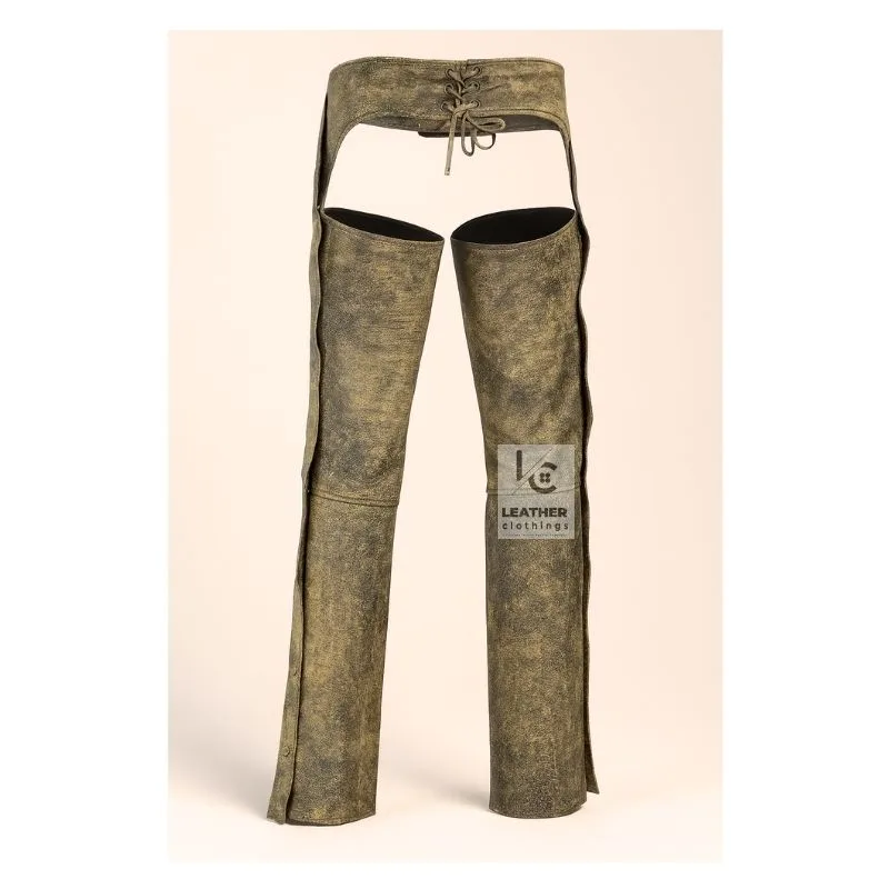 Men's Leather Riding Chaps - Biker Chaps