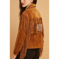 Boho Western Brown Suede Fringe Jacket