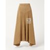 Camel Suede Long Skirt for Women WSS1