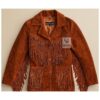 Cowgirl Rust Brown Suede Fringe Western Jacket