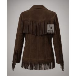 Dark Brown Western Fringe Jacket - Cowgirl Suede Jacket