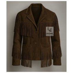 Dark Brown Western Fringe Jacket - Cowgirl Suede Jacket