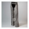 Distressed Grey Leather Motorcycle Chaps 
