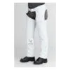 Ladies White Leather Biker Chaps