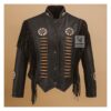Native American Style Black Leather Fringe Jacket For Women