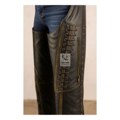 Women’s Brown Distressed Leather Chaps