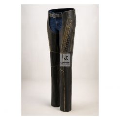 Women's Brown Distressed Leather Chaps