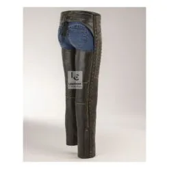 Women’s Brown Distressed Leather Chaps