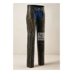 Women’s Brown Distressed Leather Chaps