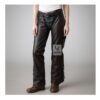 Womens Fringe Black Leather Assless Chap