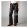 Womens Fringe Black Leather Assless Chap
