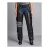 Womens Fringe Braided Leather Assless Chaps