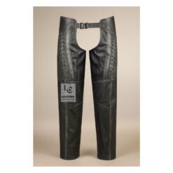Women's Genuine Leather Black Riding Chaps