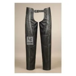 Women's Genuine Leather Black Riding Chaps