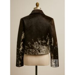 Women's Hair-On Cowhide Leather Jacket WHJ01