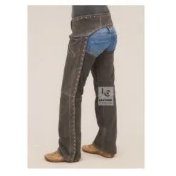 Womens Studded Leather Vintage Chaps