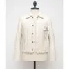Women’s White Leather Fringe Western Jacket
