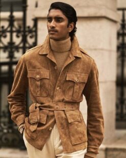 Premium Suede Jacket Men - Safari Jacket