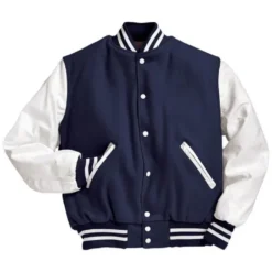 Navy Blue Varsity Jacket - Vintage Letterman Jacket