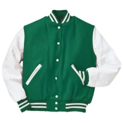 Green Varsity Jacket For Women's