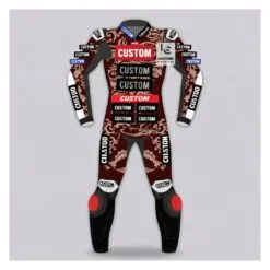 One-Piece Motorcycle Leather Racing Suit Front Side