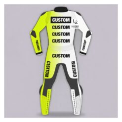 Custom Performance Leather Race Suit for Motorcycle Racing Back Side