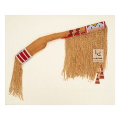 Premium Plains-Style Suede Beaded Cover with Fringe