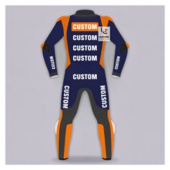 One-Piece Motorcycle Leather Race Suit Backside