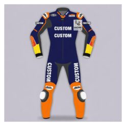 One-Piece Motorcycle Leather Race Suit Front Side