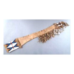 Premium Suede Beaded Cover with Native Style Fringe Work