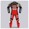 Premium Track-Style Leather Race Suit for Motorcyclists Front Side