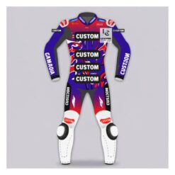 Professional Grade Motorcycle Leather Racing Suit Front Side