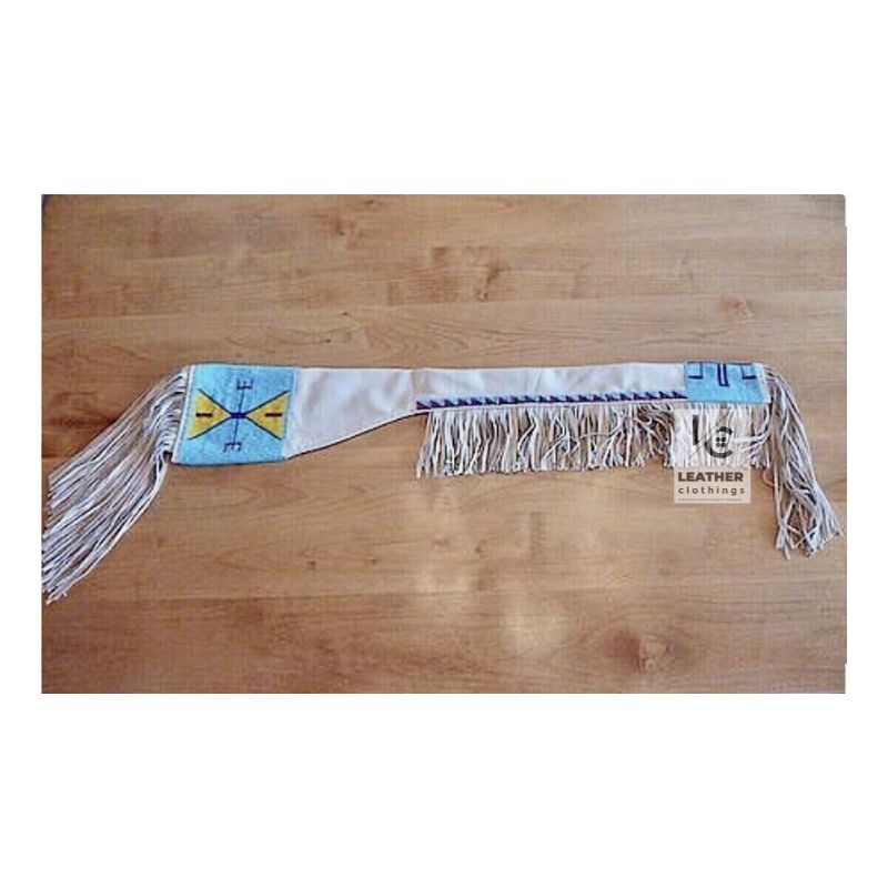 Rustic Suede Gear Protector with Hand-Beading