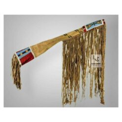 Western Plains-Style Suede Beaded Leather Carry Case