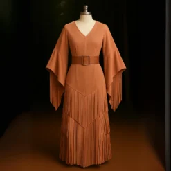 Bohemian Cowgirl Fringe Maxi Dress - Western Style