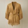 Western Fringe Suede Jacket for Womens