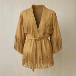 Western Fringe Suede Jacket for Womens