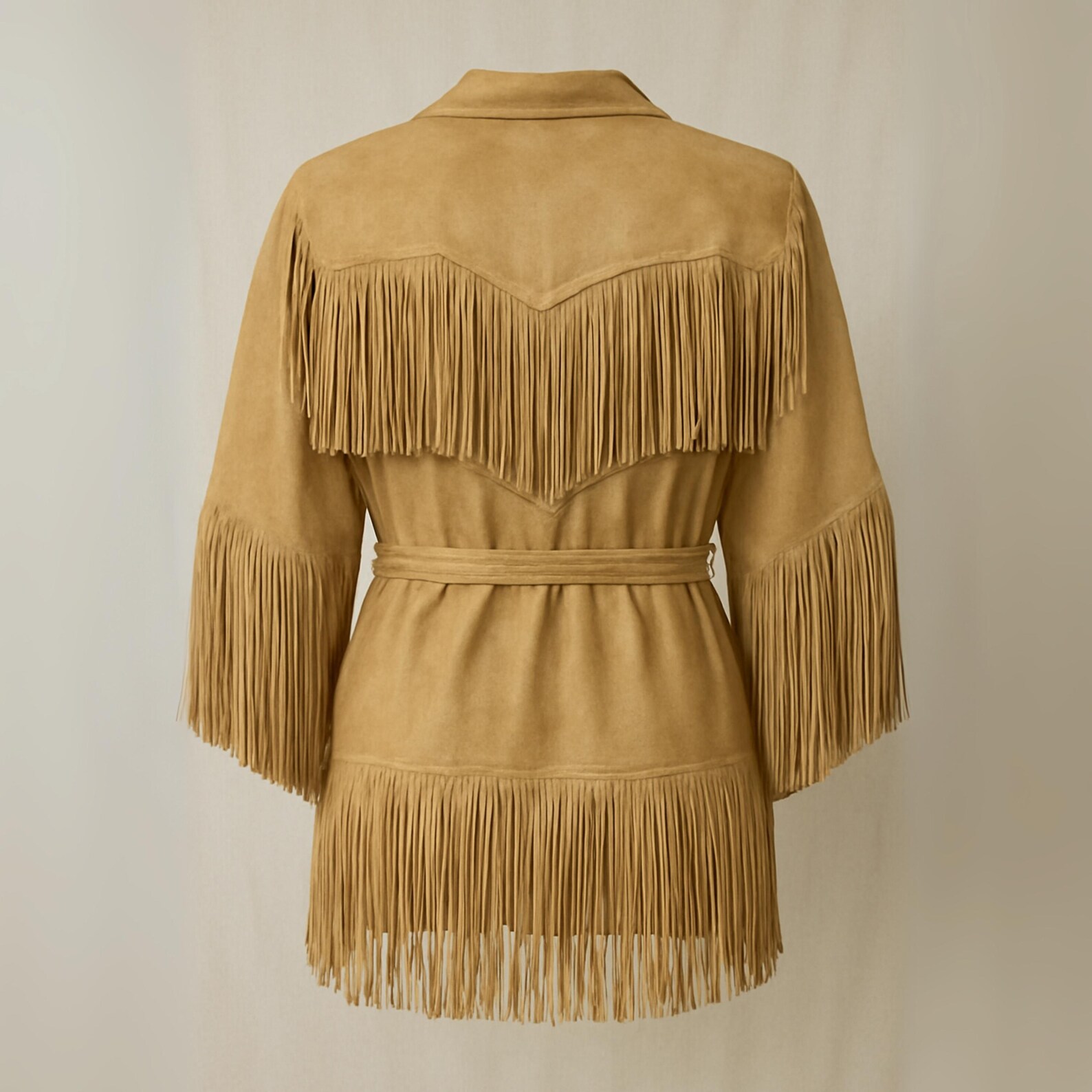 Western Fringe Suede Jacket for Womens - Image 2