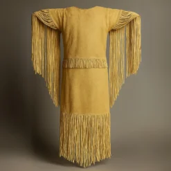 Alternative view of Traditional Suede Beaded Leather Powwow Dress | SFM13