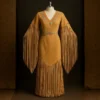 Boho Cowgirl Fringe Maxi Dress - Native American Style