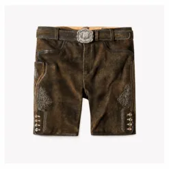 Men's Dark Brown Leather Lederhosen