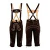 Bavarian Heritage suede Bundhosen with Alpine crest embroidery and matching embroidered suspenders