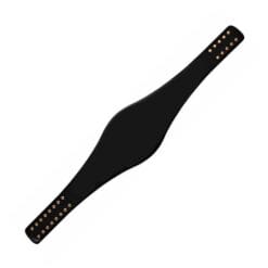Compatible Championship Spinner Replica Title Belt genuine leather strap in black.