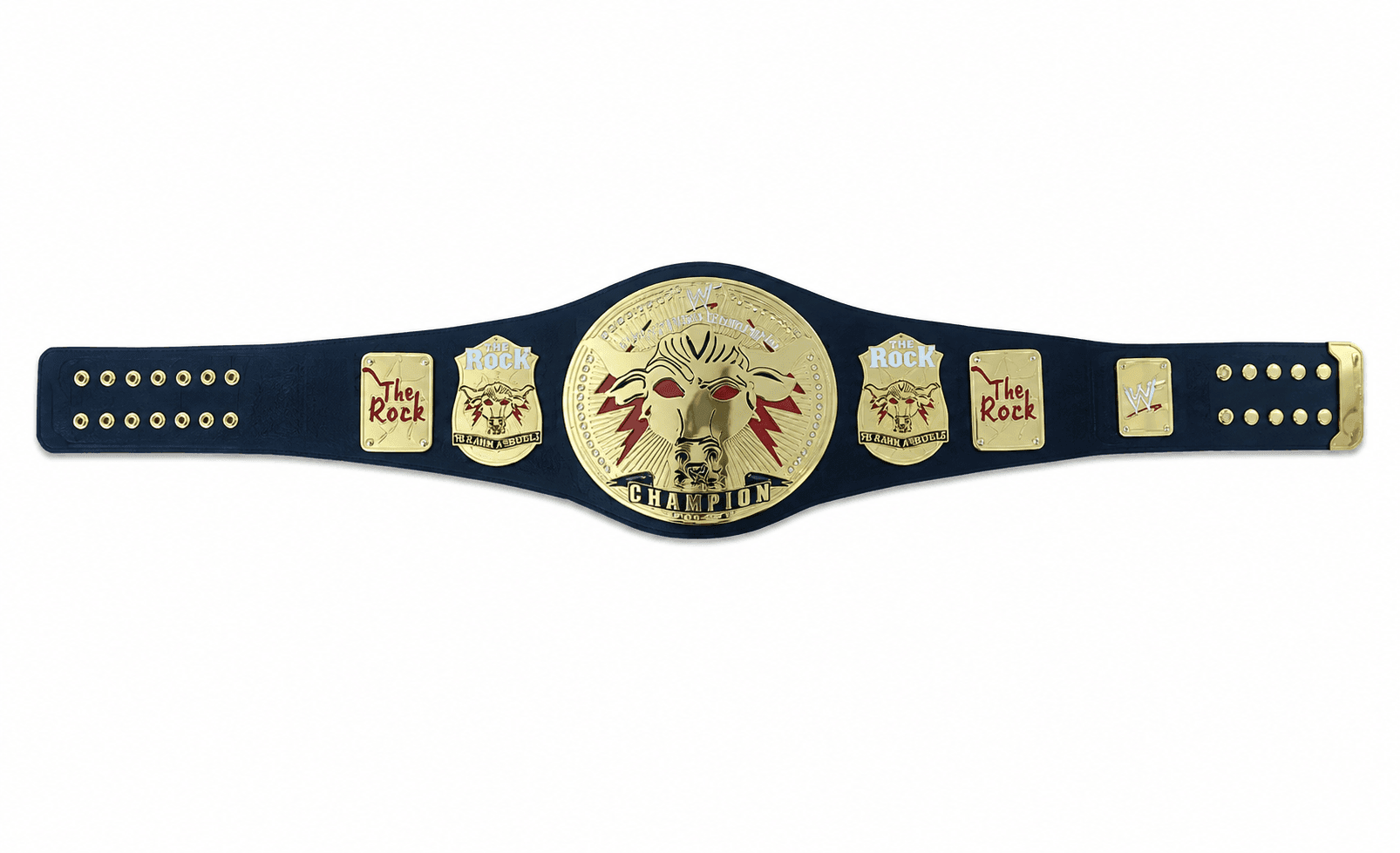 Compatible The Rock Brahma Bull replica championship replacement leather strap in royal blue genuine leather