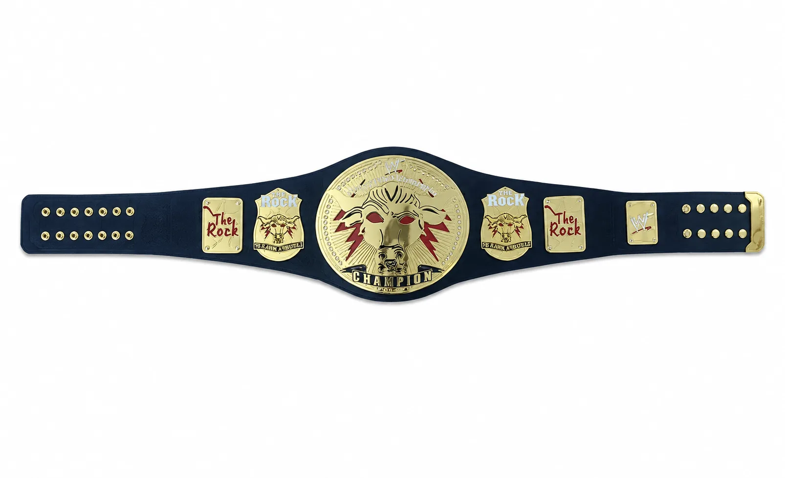Compatible The Rock Brahma Bull replica championship replacement leather strap in royal blue genuine leather