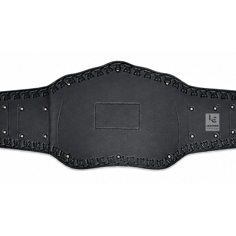 Compatible WWE Attitude Era Tag Team replica championship replacement leather strap in black genuine leather