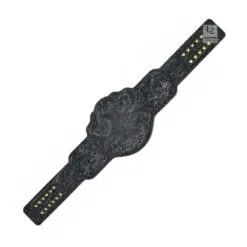 Compatible WWE World Heavyweight Championship replica title belt replacement leather strap in black hand-tooled genuine leather