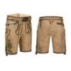 Forest Oak suede lederhosen with Vine Leaf embroidery and matching leather belt